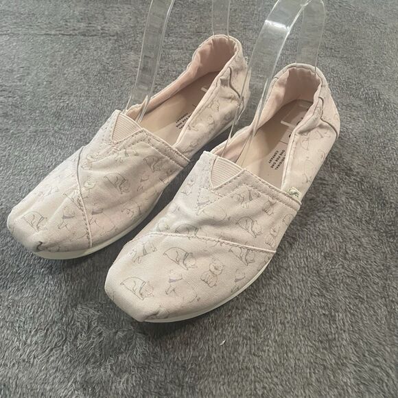 TOMS Shoes Women's Size 8 Pink Little Piggies Classic Alpargata Flat Loafers Pig - Picture 4 of 10